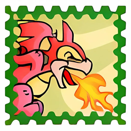 Fire Breathing Scorchio Stamp