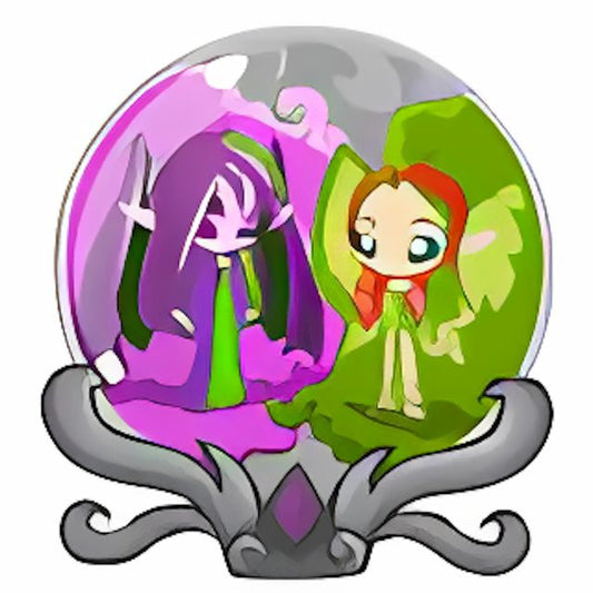 Luxury Dark and Earth Faerie Snowglobe