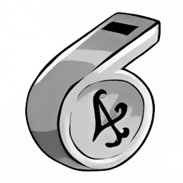 Silver Birthday Whistle