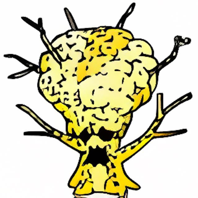 Yellow Brain Tree Plushie