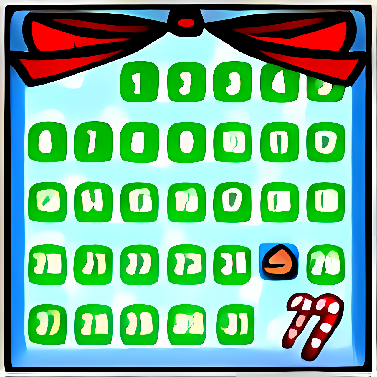 Candy Cane Chocolate Advent Calendar