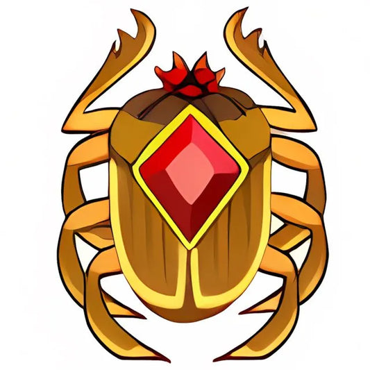 Fiery Golden Collectable Scarab - Neopoints Valley