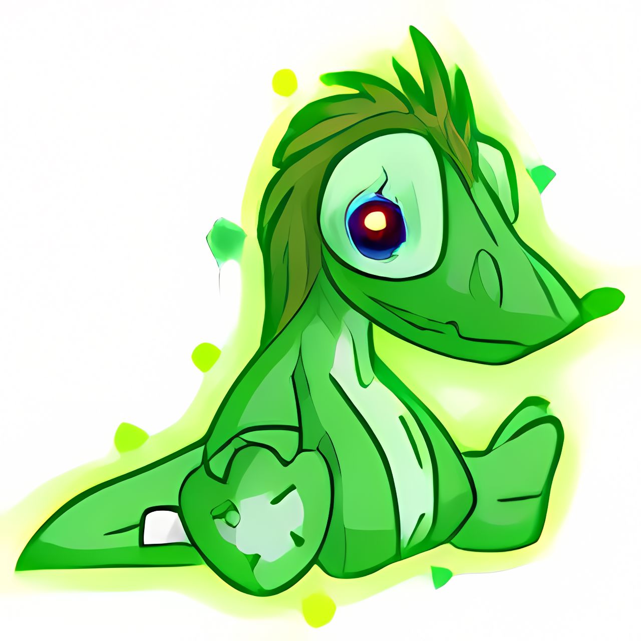 Magical Green Krawk Plushie - Neopoints Valley