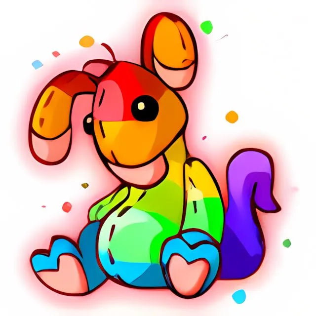 Magical Rainbow Blumaroo Plushie - Neopoints Valley