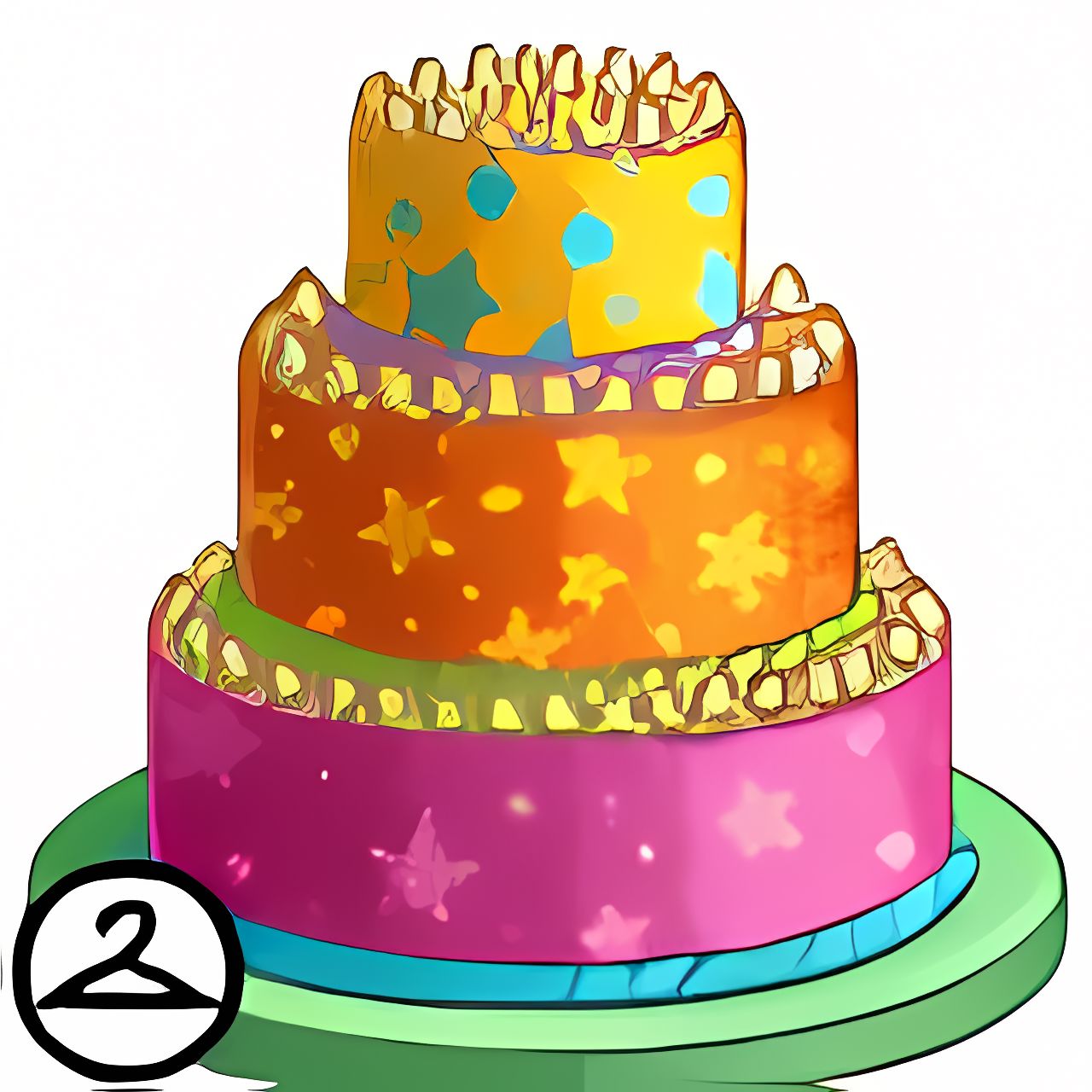 25th Anniversary Cake Foreground