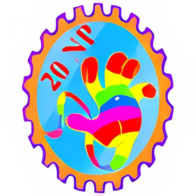 Rainbow Sticky Hand Stamp - Neopoints Valley