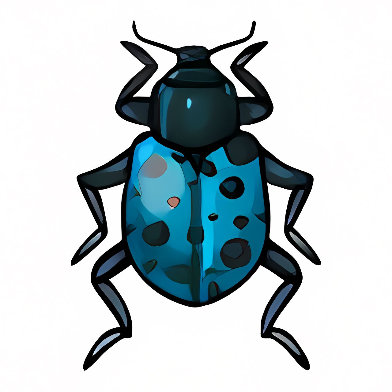 Spotted Blue Collectable Scarab - Neopoints Valley