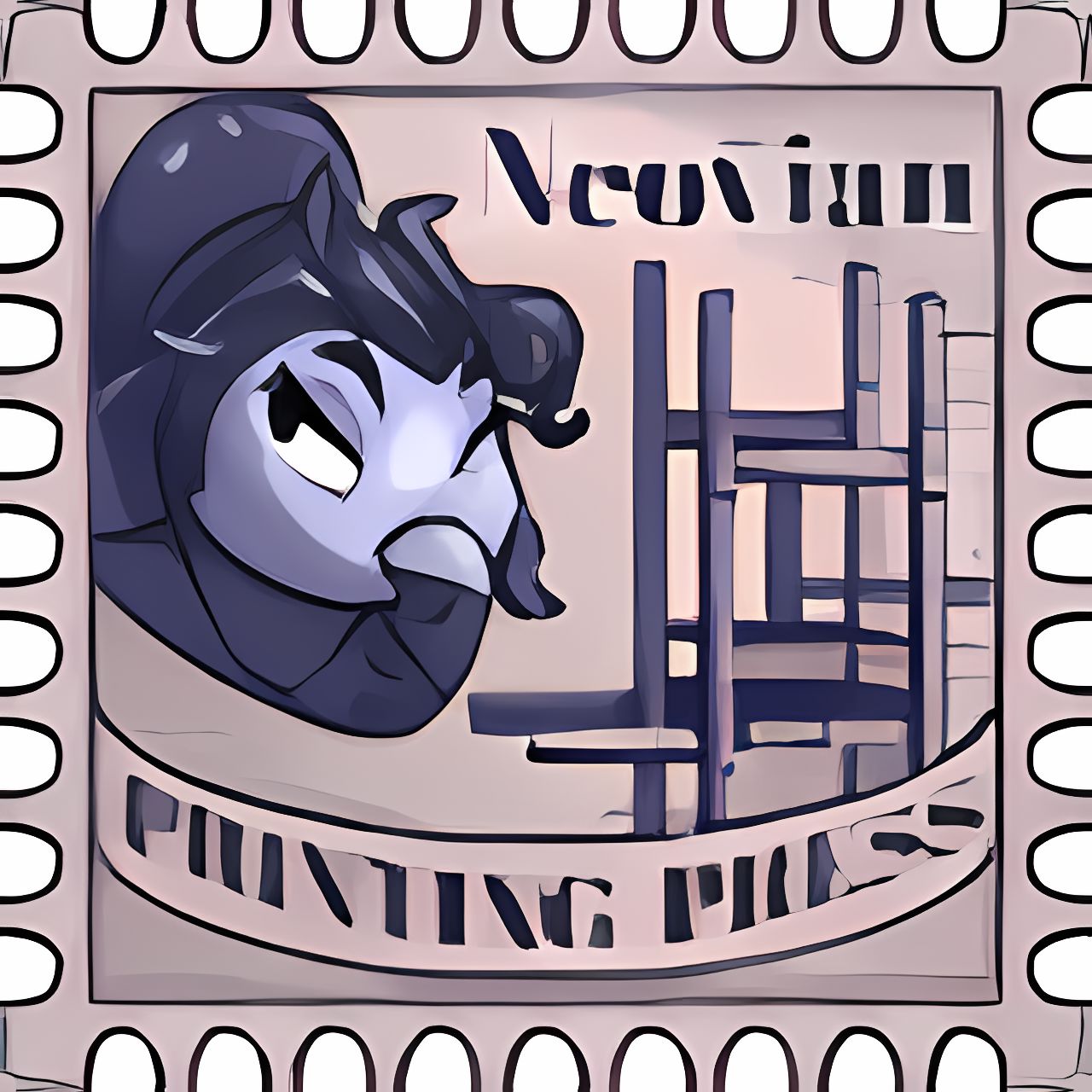 Neovian Printing Press Shopkeeper Stamp