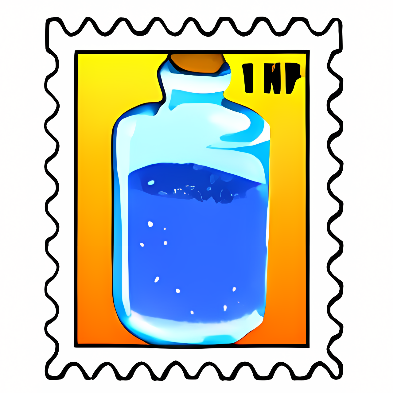 Bottle of Sand Stamp