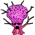 Pink Brain Tree Plushie