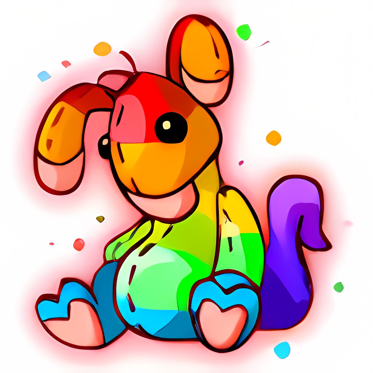 Magical Rainbow Blumaroo Plushie