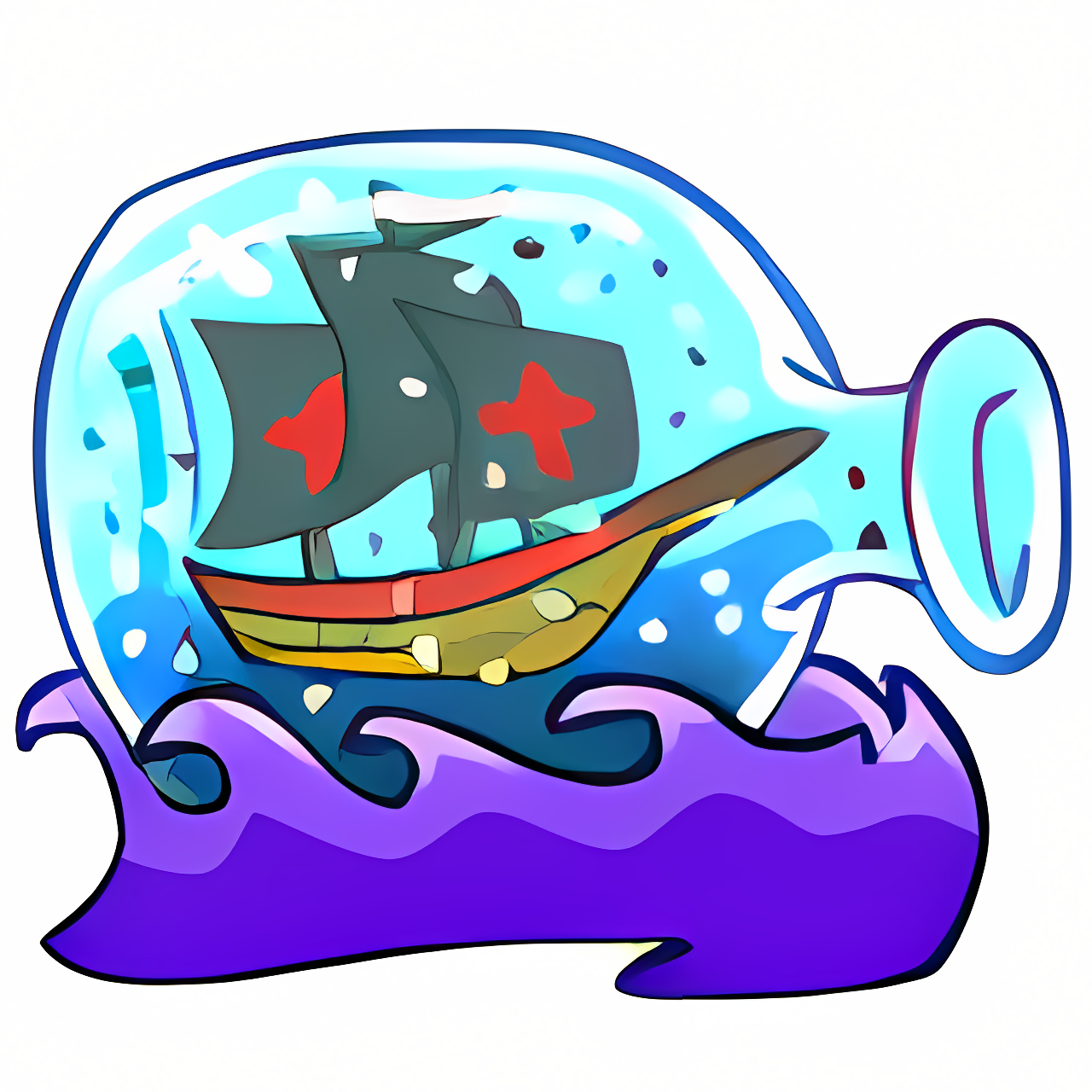 Ship in a Bottle Snowglobe