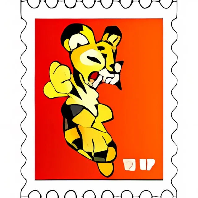 Tyrannian Kougra Stamp - Neopoints Valley