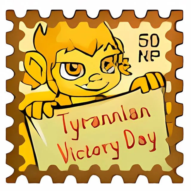 Tyrannian Victory Day Stamp - Neopoints Valley